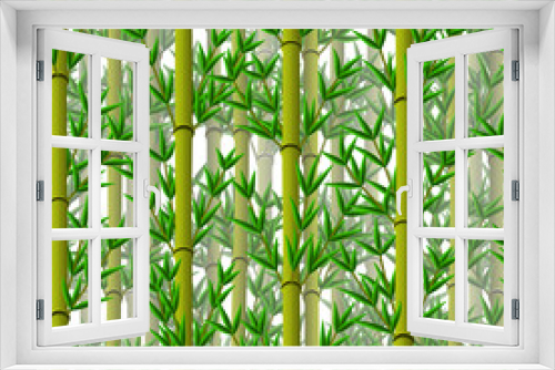 Fototapeta Naklejka Na Ścianę Okno 3D - Bamboo grove seamless pattern