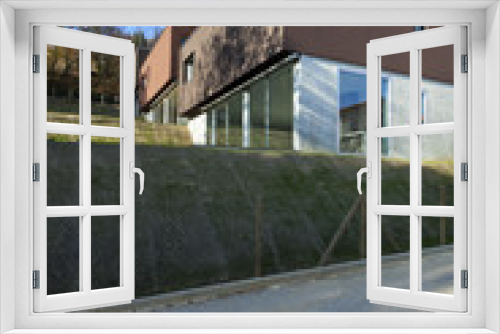 Fototapeta Naklejka Na Ścianę Okno 3D - view of beautiful modern house, outdoor
