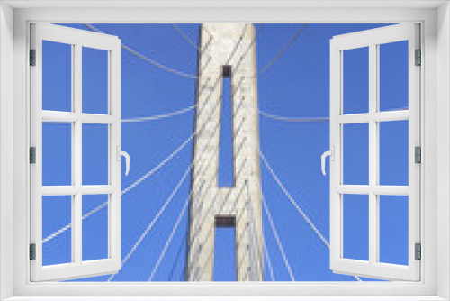 Fototapeta Naklejka Na Ścianę Okno 3D - Fragment of cable-stayed bridge