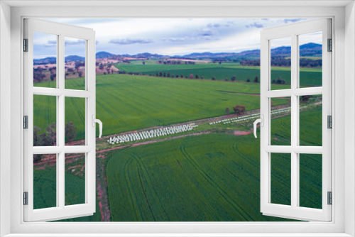 Fototapeta Naklejka Na Ścianę Okno 3D - aerial over farmland