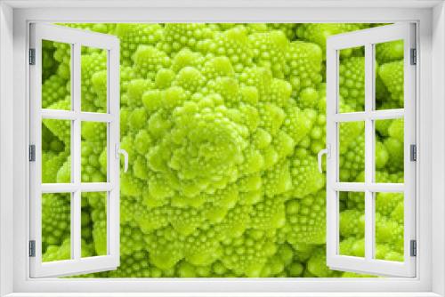 Fototapeta Naklejka Na Ścianę Okno 3D - Romanesco broccoli or Roman cauliflower textured  background. Healthy  Vegan Food concept. Wallpaper .