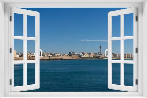 Fototapeta Naklejka Na Ścianę Okno 3D - panorama cityscape view of the historic city center in Cadiz
