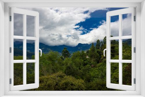 Fototapeta Naklejka Na Ścianę Okno 3D - Colombian landscapes. Green mountains in Colombia, Latin America