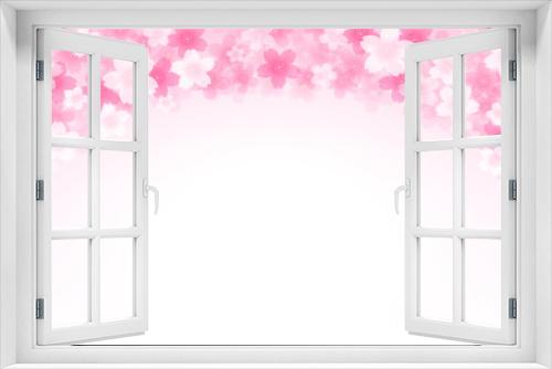 Fototapeta Naklejka Na Ścianę Okno 3D - 桜の背景イラスト