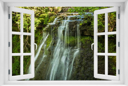Fototapeta Naklejka Na Ścianę Okno 3D - The Aysgill Force waterfall near Gayle, North Yorkshire, England, UK