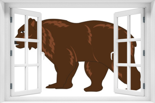 Fototapeta Naklejka Na Ścianę Okno 3D - Vector illustration of the wildlife brown bear