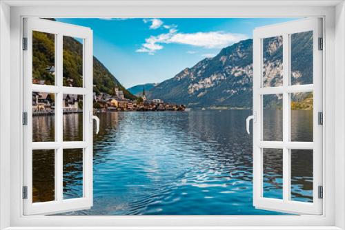 Fototapeta Naklejka Na Ścianę Okno 3D - Beautiful alpine summer view with reflections at the famous Hallstaetter See, Salzkammergut, Upper Austria, Austria