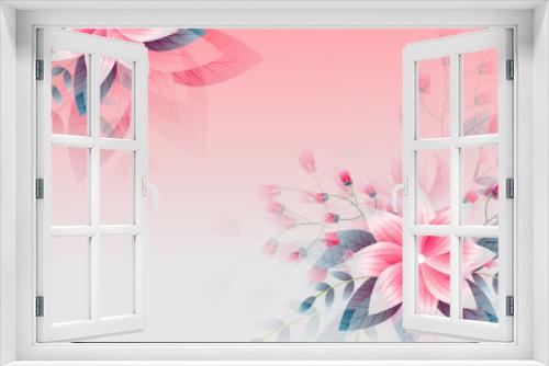 Fototapeta Naklejka Na Ścianę Okno 3D - Beautiful flower abstract background. flowers in bloom on a soft pink background