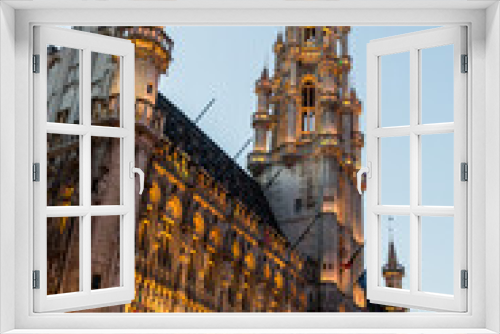 Fototapeta Naklejka Na Ścianę Okno 3D - Town Hall at the Grand Place (Grote Markt) in Brussels, capital of Belgium