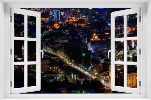 Fototapeta Naklejka Na Ścianę Okno 3D - night view of the city