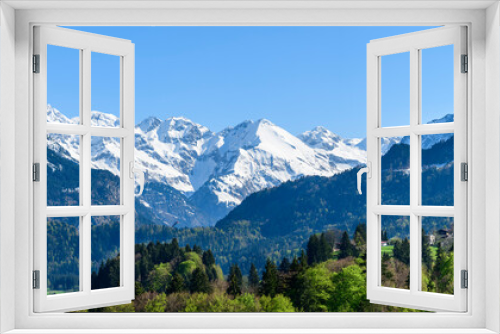 Fototapeta Naklejka Na Ścianę Okno 3D - Imposante Gipfelwelt der Allgäuer Alpen bei Oberstdorf