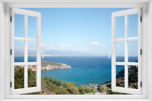 view of the sea and mountains, Crete