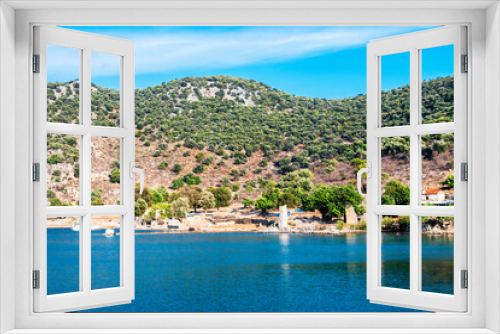 Fototapeta Naklejka Na Ścianę Okno 3D - Gocek Bay coastline view in Turkey