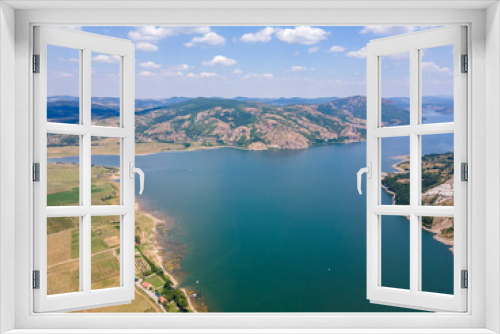 Fototapeta Naklejka Na Ścianę Okno 3D - Aerial view of Studen Kladenets Reservoir, Bulgaria
