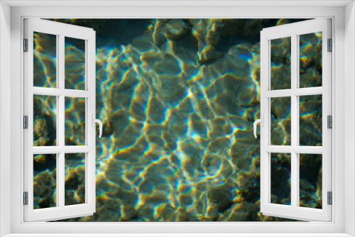 Fototapeta Naklejka Na Ścianę Okno 3D - water stains in the blue seawater stains in the blue sea