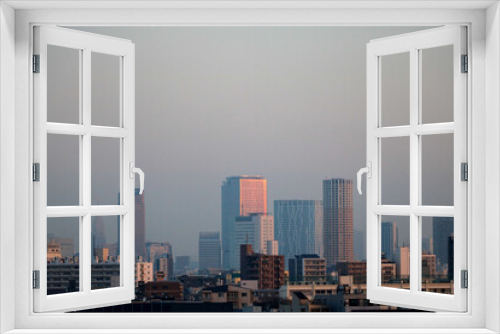 Fototapeta Naklejka Na Ścianę Okno 3D - New Shibuya Skyline Morning 
