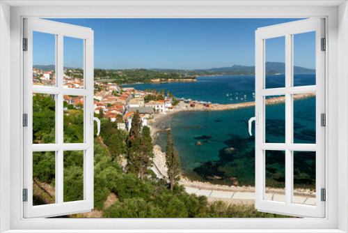 Fototapeta Naklejka Na Ścianę Okno 3D - Koroni town, panoramic view of this traditional coastal town in the southernmost part of western Peloponnese, in Messinia region, Greece, Europe.   