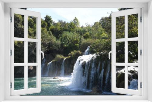 Fototapeta Naklejka Na Ścianę Okno 3D - Krka National Park in Croatia. A beautiful park filled with waterfalls and lakes. 