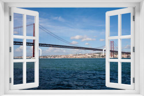 Fototapeta Naklejka Na Ścianę Okno 3D - Bridge 25 Abril Lisbon Portugal