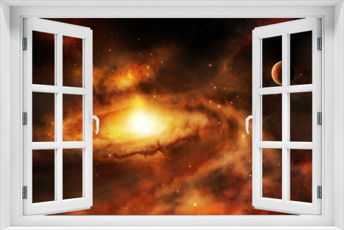Fototapeta Naklejka Na Ścianę Okno 3D - Galaxy core nebula in deep space