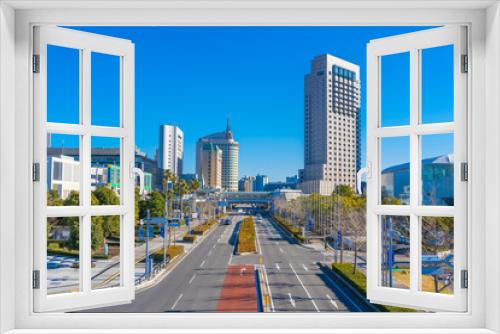 Fototapeta Naklejka Na Ścianę Okno 3D - Scenery of Makuhari New City, Chiba Prefecture, Japan. Makuhari is a new business district near Tokyo.