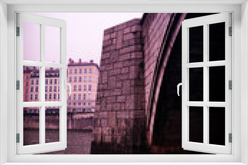 Fototapeta Naklejka Na Ścianę Okno 3D - Bridge on the Saône