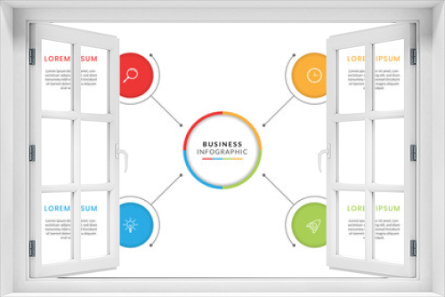 Colorful business infographic with 5 steps or options