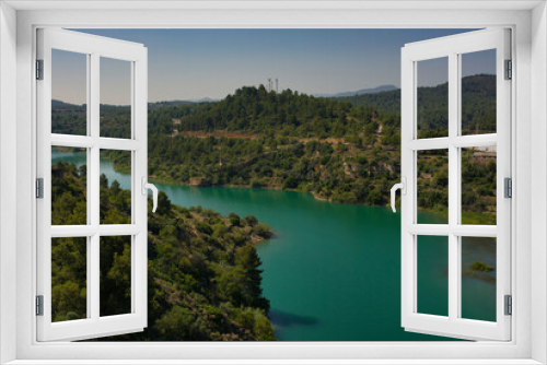 Fototapeta Naklejka Na Ścianę Okno 3D - The Sichar reservoir in Ribesalbes, Castellon