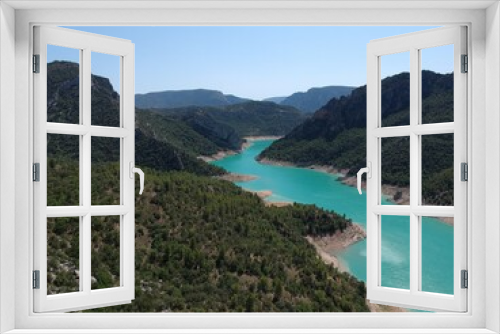 Fototapeta Naklejka Na Ścianę Okno 3D - Vistas aéreas del desfiladero de Montrebei entre Catataluña y Aragón.