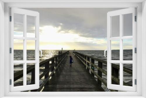 Fototapeta Naklejka Na Ścianę Okno 3D - Skrea strand jetty