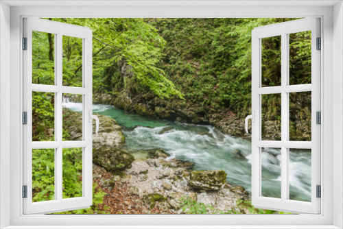 Fototapeta Naklejka Na Ścianę Okno 3D - River Radovna in Vintgar gorge near Bled, Slovenia