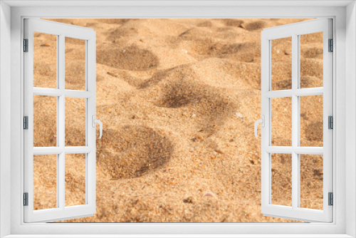 Fototapeta Naklejka Na Ścianę Okno 3D - The sand on the beach of the Black sea yellow