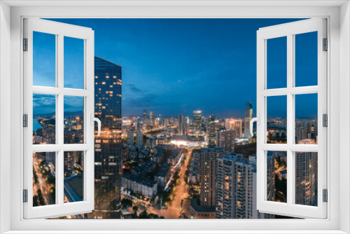 Fototapeta Naklejka Na Ścianę Okno 3D - City night view of Huizhou City, Guangdong Province, China
