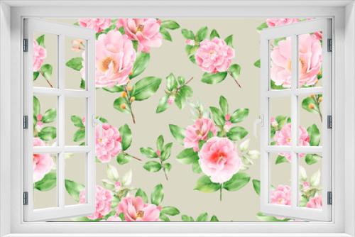 Fototapeta Naklejka Na Ścianę Okno 3D - Floral seamless pattern floral blooming