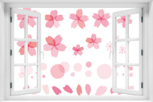 Fototapeta Naklejka Na Ścianę Okno 3D - 春の桜ベクターセット　Cherry blossom illustration for spring	