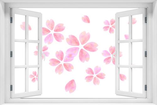 Fototapeta Naklejka Na Ścianę Okno 3D - 手書き　水彩　桜の花びら