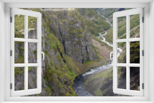 Fototapeta Naklejka Na Ścianę Okno 3D - Waterfall in gorge