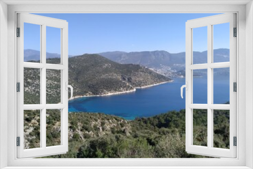 Fototapeta Naklejka Na Ścianę Okno 3D - Firnaz cove is located in the Kalkan district of Antalya Province. The has a blue sea and magnificent nature.