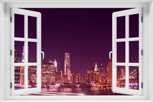 Fototapeta Naklejka Na Ścianę Okno 3D - NYC at night