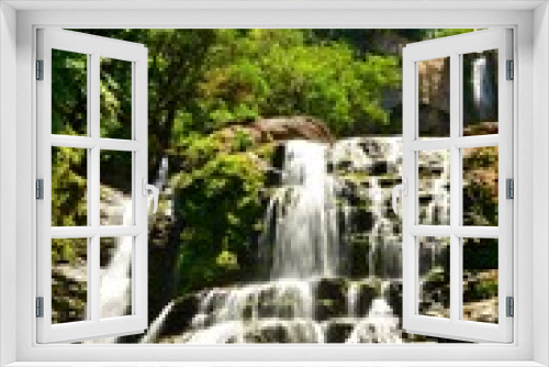 Fototapeta Naklejka Na Ścianę Okno 3D - Tropical Waterfall in the Jungle of Costa Rica