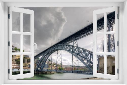 Fototapeta Naklejka Na Ścianę Okno 3D - Steel bridge Ponte dom Luis