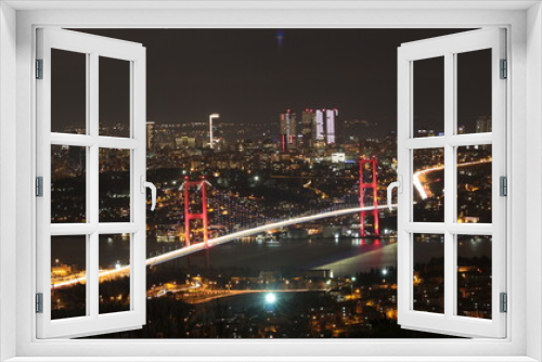 Fototapeta Naklejka Na Ścianę Okno 3D - Bosphorus Istanbul, 15 July Martrys Bridge