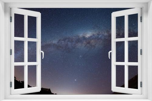 Fototapeta Naklejka Na Ścianę Okno 3D - starry night sky and Milky Way by fish eye angle