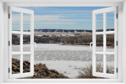 Fototapeta Naklejka Na Ścianę Okno 3D - lake in winter