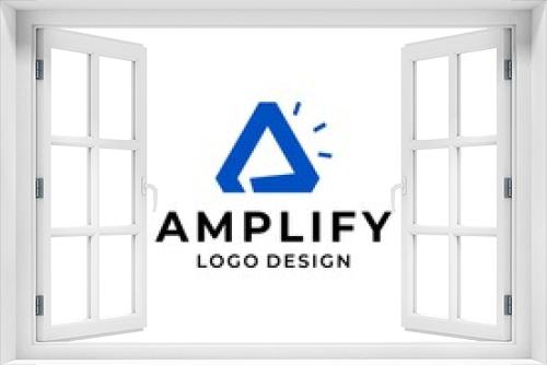 Modern and unique logo about the letter A amplify with negative area design style.
EPS 10, Vector.
