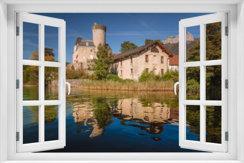 Fototapeta Naklejka Na Ścianę Okno 3D - Duingt, haute Savoie