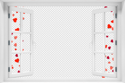 Fototapeta Naklejka Na Ścianę Okno 3D - Hearts Borders Isolated Transparent Background With Gradient Mesh, Vector Illustration