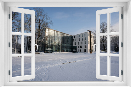 Fototapeta Naklejka Na Ścianę Okno 3D - Concert hall in Estonia. Winter landscape.