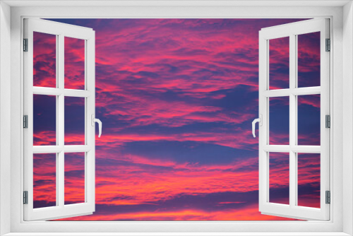 Fototapeta Naklejka Na Ścianę Okno 3D - Himmel mit Wolken in pink