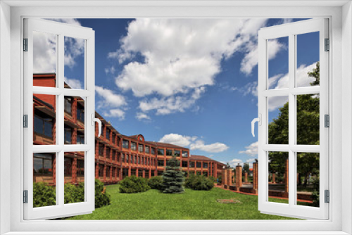 Fototapeta Naklejka Na Ścianę Okno 3D - modern bricks school
